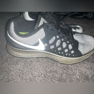Reflective black nike shoes